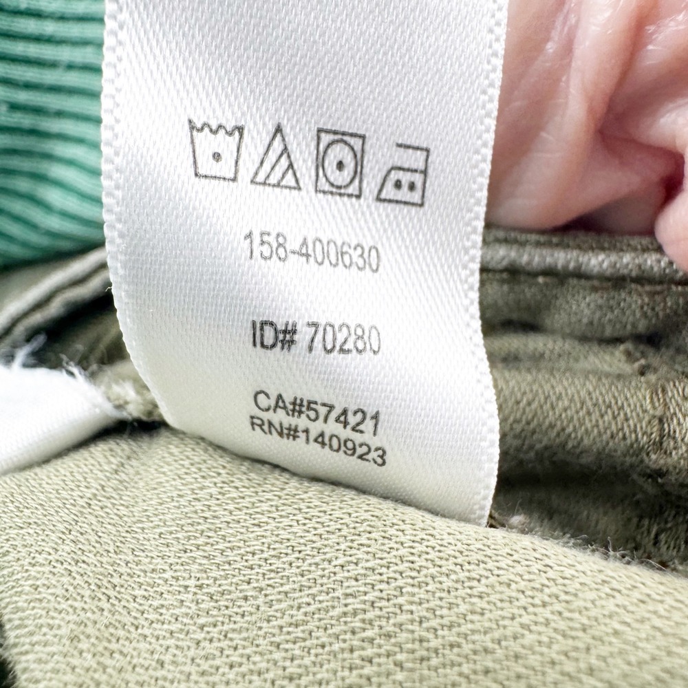 Loft Olive Green Linen Cotton Blend Utility Cargo Pants Size 6 158-400630‎ - Picture 8 of 8